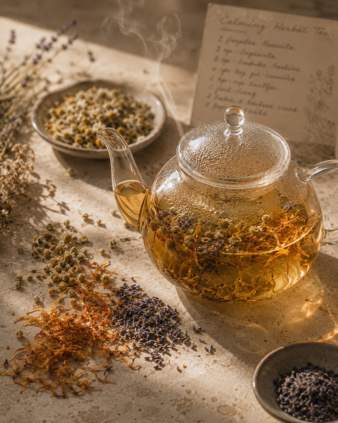 infusión de la abuela con flores secas
